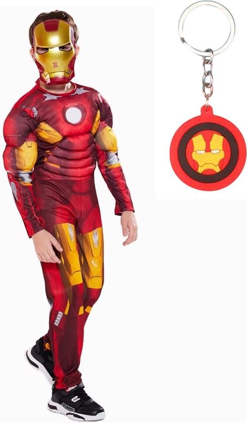 de begeleiding Calamiteit Dankbaar Iron man pak Luxe Kinderkostuum verkleedpak 104-110 (S) + GRATIS  tas/sleutel hanger... | bol.com