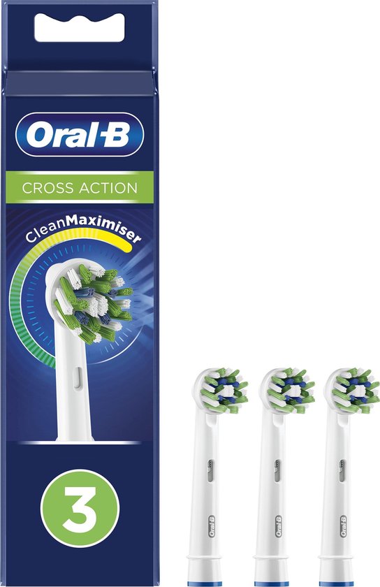 Oral-B CrossAction - Met CleanMaximiser-technologie - Opzetborstels - 3  Stuks | bol