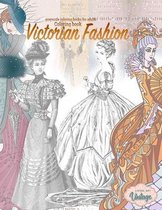 Victorian fashion coloring book, grayscale coloring books for adults, vintage coloring books