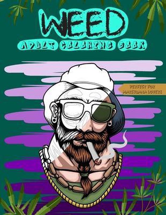 Weed Adult Coloring Book - cover