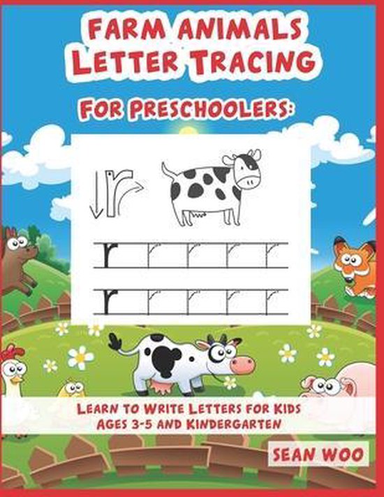 Farm Animals Letter Tracing for Preschoolers - cover