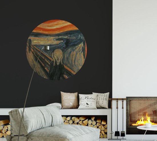 The Scream, Edvard Munch - Photo sur papier peint Circle - ⌀ 40 cm