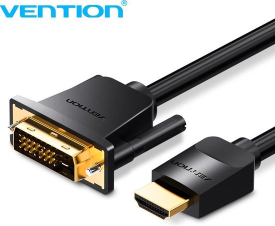 Vention HDMI naar DVI Kabel - DVI naar HDMI (Bi-directioneel) - Full-HD  1080P - 3 Meter | bol.com