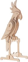 Bouwpakket 3D Puzzel Papegaai- hout