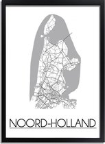 DesignClaud Noord Holland Plattegrond poster A3 poster (29,7x42 cm)