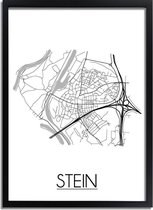 DesignClaud Stein Plattegrond poster A2 + Fotolijst zwart