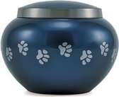 Crimson Odyssey Dieren Urn Blauw Moonlight in koper met schroefdop en Dierenpoten 1,1 L - Asbeeld Dieren Urn Voor Uw Geliefde Dier - Kat - Hond - Paard - Konijn