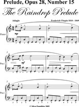 Raindrop Prelude Opus 28 Number 15 Easiest Piano Sheet Music