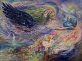Josephine Wall Earthangel 100x75 cm kleuren vierkante steentjes