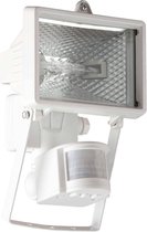 BRILLIANT lamp Tanko buitenwandspot 22cm bewegingsmelder wit | 1x QT-DE12, R7s, 150W, geschikt voor fluorescentielampen (niet inbegrepen) | Schaal A ++ tot E | IP-beschermingsklass