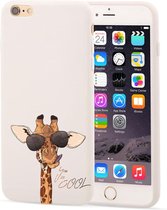 Apple Iphone 6 / 6S Wit siliconen hoesje You so cool (giraf)