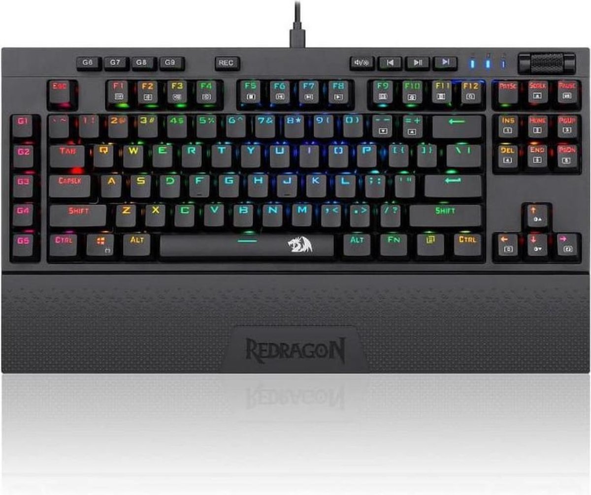 Redragon Broadsword K588RGB-BK RGB mechanische gaming toetsenbord met polssteun