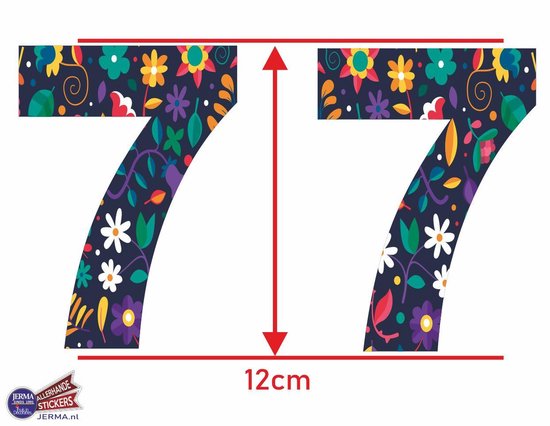 Nummer 7. stickers set van 2 stuks | bol.com