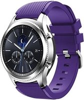 Siliconen Smartwatch bandje - Geschikt voor  Samsung Gear S3 silicone band - paars - Horlogeband / Polsband / Armband