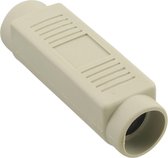 InLine Mini DIN 6-pins PS/2 data koppelstuk / beige