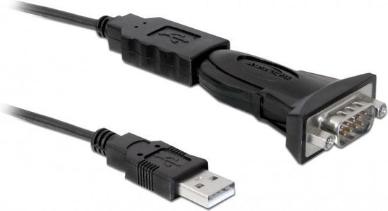Delock - USB 2.0 naar Seriële Kabel - Zwart - tot 1 meter