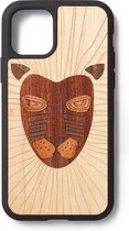 Coque arrière en bois pour iPhone 11 Pro Lion