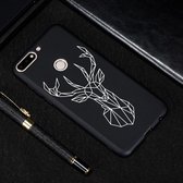 Elk Painted Pattern Soft TPU Case voor Huawei Y7 (2018)