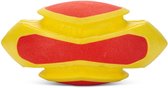 Beeztees TPR hondenspeeltje rugby Fico rood / geel 18 cm