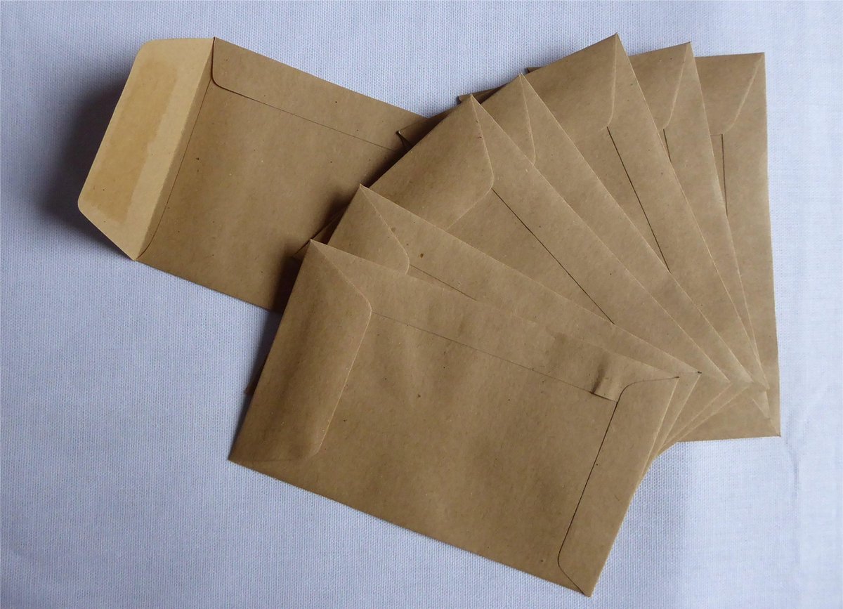Bruine envelop - 6,5 x 10 cm - 100 stuks | bol.com
