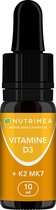 Nutrimea - Vitamine D – D3 - K2MK7 – biologische olijfolie – druppels