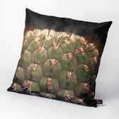 Sierkussen - Indoor Cactus - Zwart En Groen - 50 Cm X 50 Cm