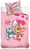 Paw Patrol Best Pup Pals Skye Eenpersoons Dekbedovertrek roze