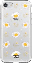 HappyCase Apple iPhone 8 Flexibel TPU Hoesje Bloemen Print