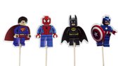 Lego Marvel Avengers Nieuw |24 stuks|cupcake - cupcake decoratie - cupcake versiering - cupcake toppers - taart decoratie - taartversiering