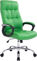 Bureaustoel - Ergonomische bureaustoel - Design - In hoogte verstelbaar - Kunstleer - Groen - 63x71x126 cm