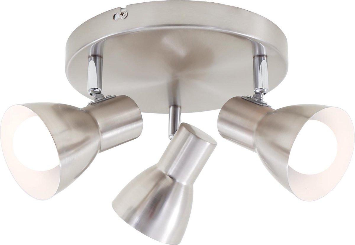 Briloner Leuchten CUP plafondlamp - 3-lichts - E14 max. 25W - spots draaibaar - mat nikkel