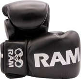 RAM Pro 1 - Leder - Kickbokshandschoenen - Zwart/zilver - 14oz