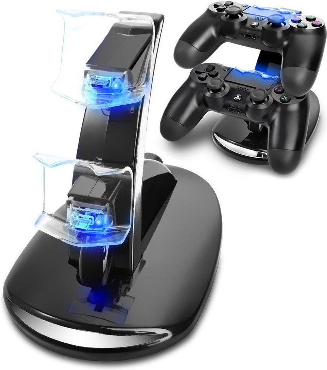 Benesso oplaadstation geschikt voor ps4 controllers - Dual Docking ps4 controller oplader - charger - Zwart