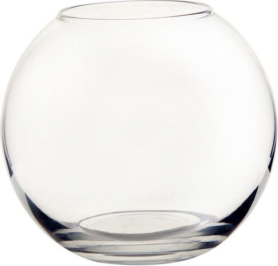 Consumeren Eindeloos overschot Glazen bol bloemenvaas 25 x 20 cm - transparant - vazen / kom vaas -  Bolvazen | bol.com