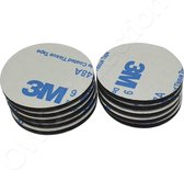 3M dubbelzijdig zelfklevende zwarte montage stickers | tape | plakband | foampad | 10 stuks | 3cm rond