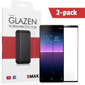 2-pack BMAX Glazen Screenprotector geschikt voor de Sony Xperia 10 II Full Cover Glas / Met volledige dekking / Beschermglas / Tempered Glass / Glasplaatje