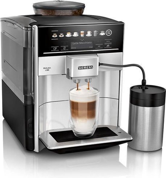 Siemens EQ.6 Plus s300 TE653M11RW - Volautomatische espressomachine - Zilver