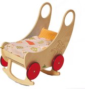 Nic 2-in-1 Poppenwagen 60 X 38 Cm Hout 4-delig