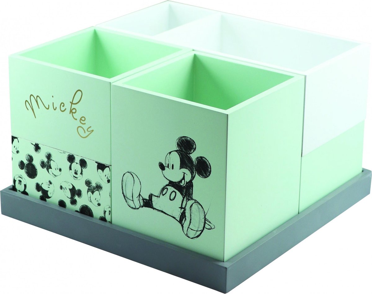 Disney Opbergdoos Mickey Mouse 23 Cm Junior Hout Mintgroen