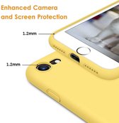 Siliconen hoesje met camera bescherming geschikt voor Apple iPhone 7 / 8 - geel