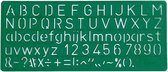 Linex 100412304 Groen Polypropyleen Letter, number & symbol stencil belettering