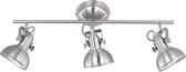 LED Plafondspot - Trion Gini - E14 Fitting - 3-lichts - Rond - Mat Nikkel - Aluminium - BES LED