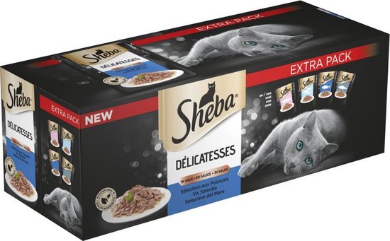 Sheba delicatesse - kattenvoer natvoer - vis in saus- 40 x 85 g