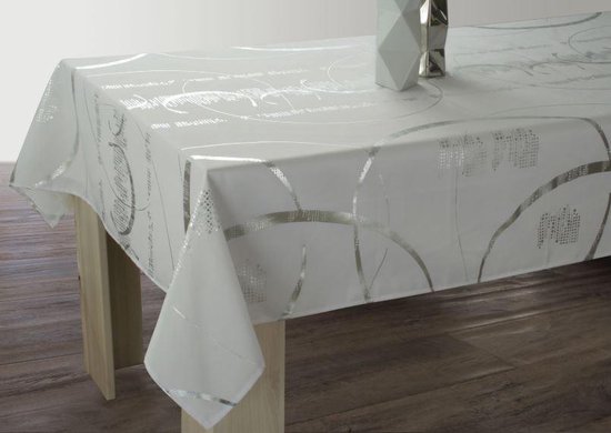 Haan Relativiteitstheorie het doel Tafelkleed anti-vlek Strass blanc 300 x 150 cm Tafellaken - Decoratieve  Tafel... | bol.com