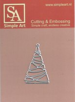Simple Art – snij en embossingmal thema kerst – afbeelding versierde kerstboom