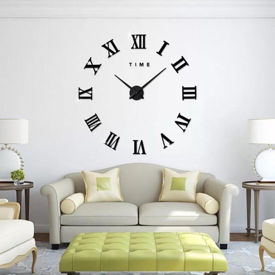 horloge murale, lettres, chiffres romains, horloge, design, horloge murale,  horloge... | bol.com
