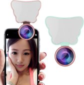 Let op type!! RK28 multifunctionele Beauty Selfie licht LED Selfie clip Flash vulling licht met HD 4K Wide/50X HD macro lens (groen)