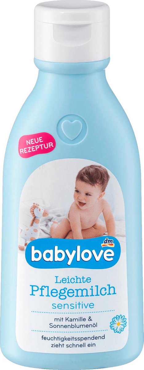 babylove licht verzorgende melk gevoelig met kamille en panthenol  (250 ml)