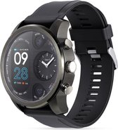 Belesy® HYBRID - Smartwatch Heren - Smartwatch Dames - Horloge - Stappenteller - 51mm - Horlogescherm en Smartwatchscherm - Zwart - Siliconen