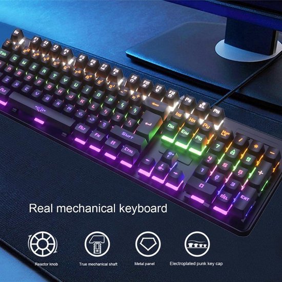 Mecool Mechanical Gaming Keyboard Wired White Backlit Keyboard Brown Switches Full Size 104 Keys US Layout-Pink and White Mecool Mechanical Gaming Keyboard Wired White Backlit Keyboard Brown Switches Full Size 104 Keys US Layout-Pink and White